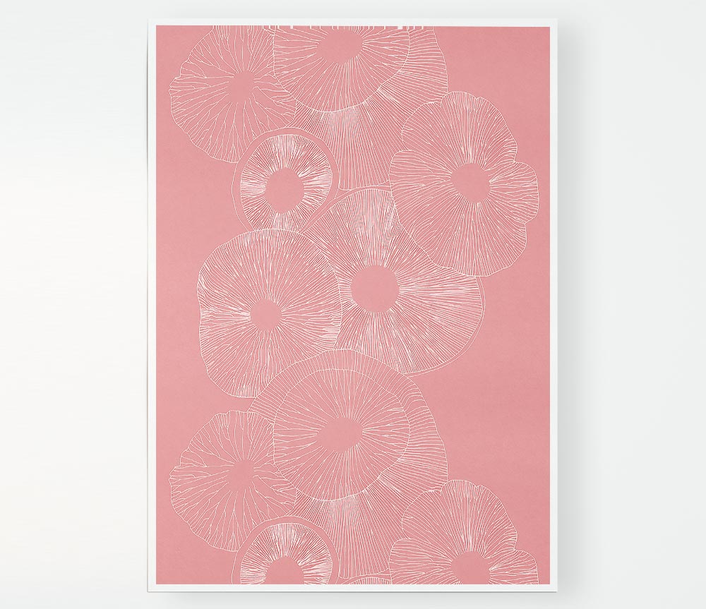 Intertwine Pink Print Poster Wall Art