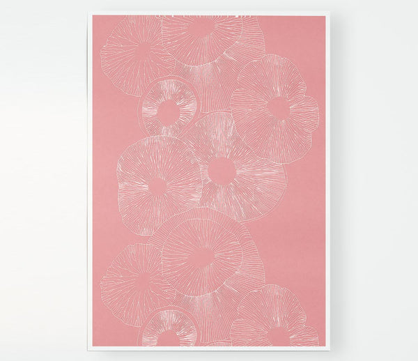 Intertwine Pink Print Poster Wall Art