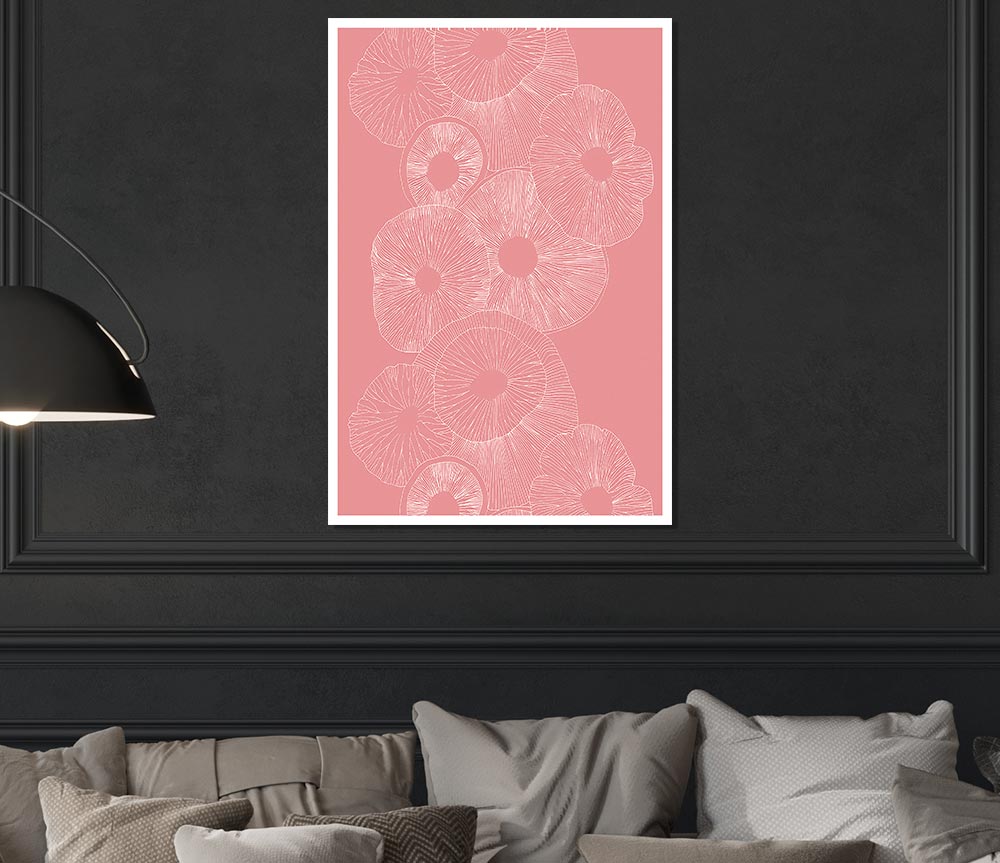 Intertwine Pink Print Poster Wall Art