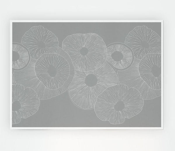 Intertwine Portrait Grey Print Poster Wall Art