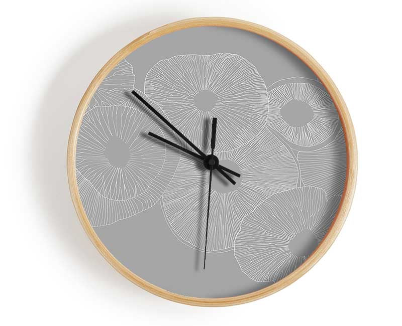 Intertwine (Portrait) Grey Clock - Wallart-Direct UK