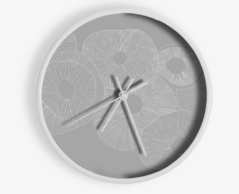 Intertwine (Portrait) Grey Clock - Wallart-Direct UK