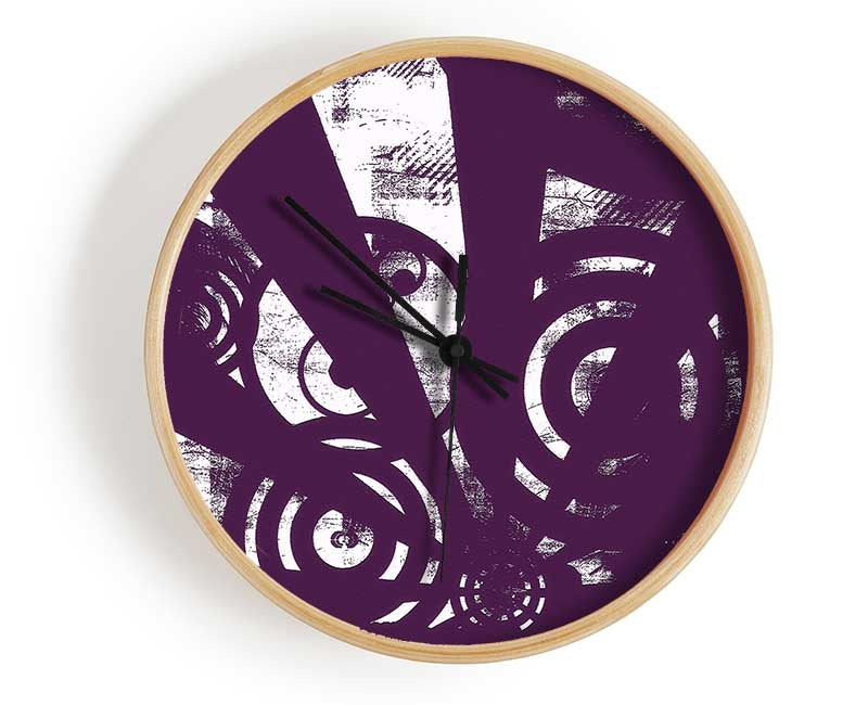 Shaft Of Light Purple Clock - Wallart-Direct UK