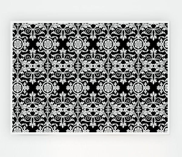 Confusion White On Black Print Poster Wall Art