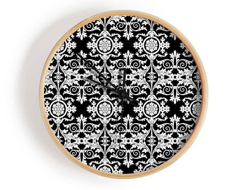 Confusion White On Black Clock - Wallart-Direct UK