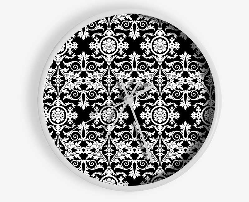 Confusion White On Black Clock - Wallart-Direct UK