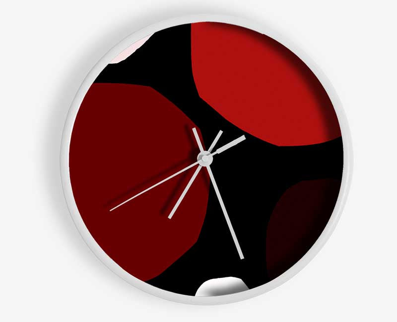 Ending In Itself Red On Black Clock - Wallart-Direct UK