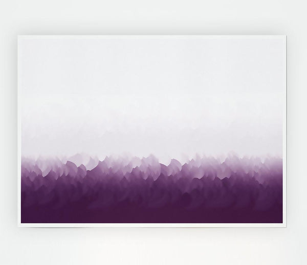 Abstract Ocean Lilac On White Print Poster Wall Art