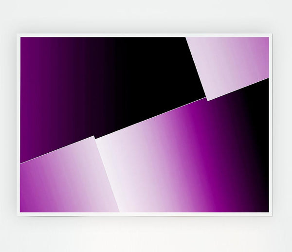 Half Cut Purple Print Poster Wall Art