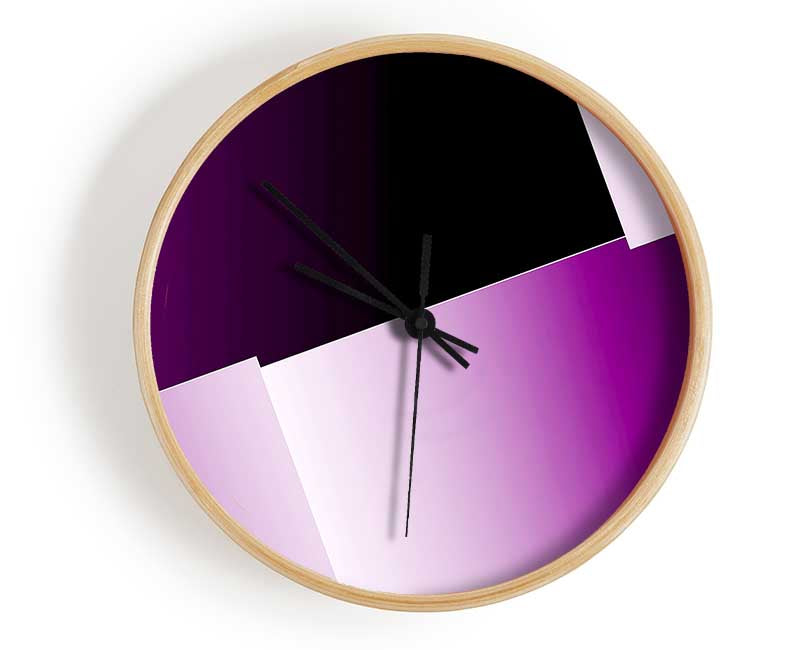 Half Cut Purple Clock - Wallart-Direct UK