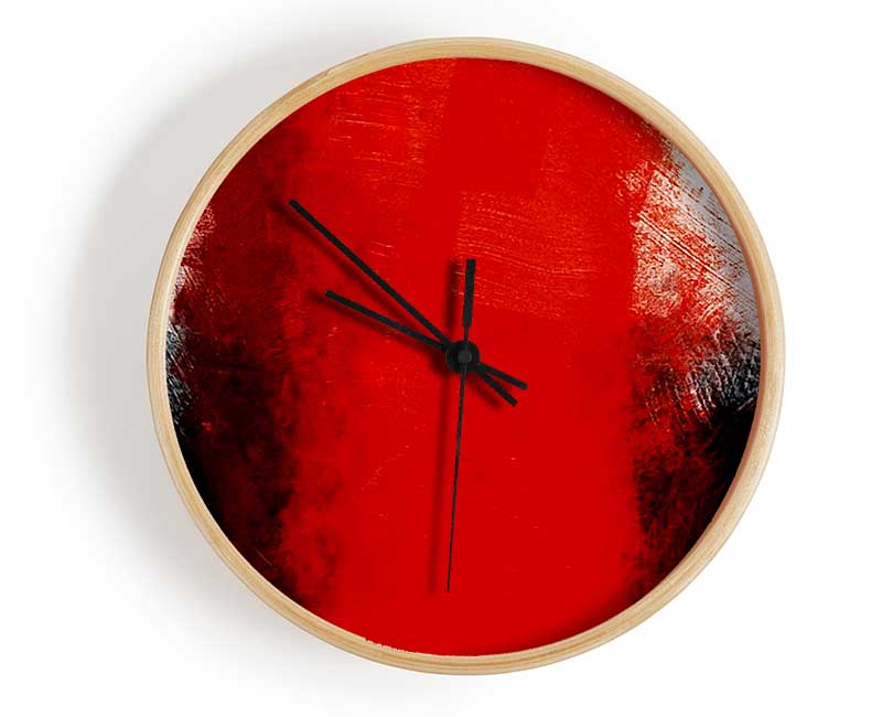 Whirlwind Red Clock - Wallart-Direct UK