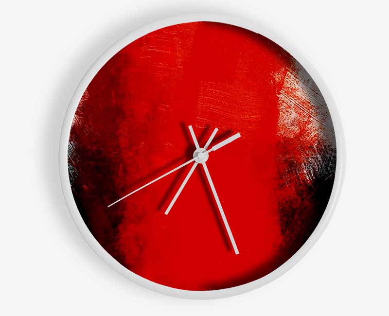 Whirlwind Red Clock - Wallart-Direct UK