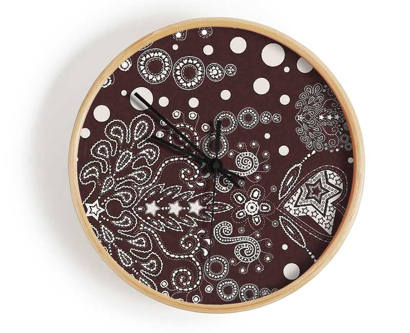 Bloom Explosion Beige Clock - Wallart-Direct UK