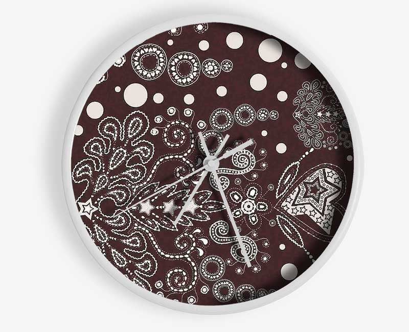 Bloom Explosion Beige Clock - Wallart-Direct UK