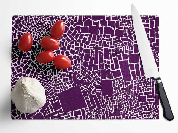 The Missing Piece Purple Glass Chopping Board