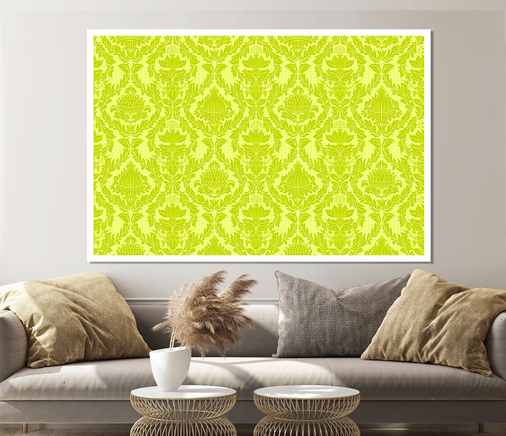 Flock Green Print Poster Wall Art