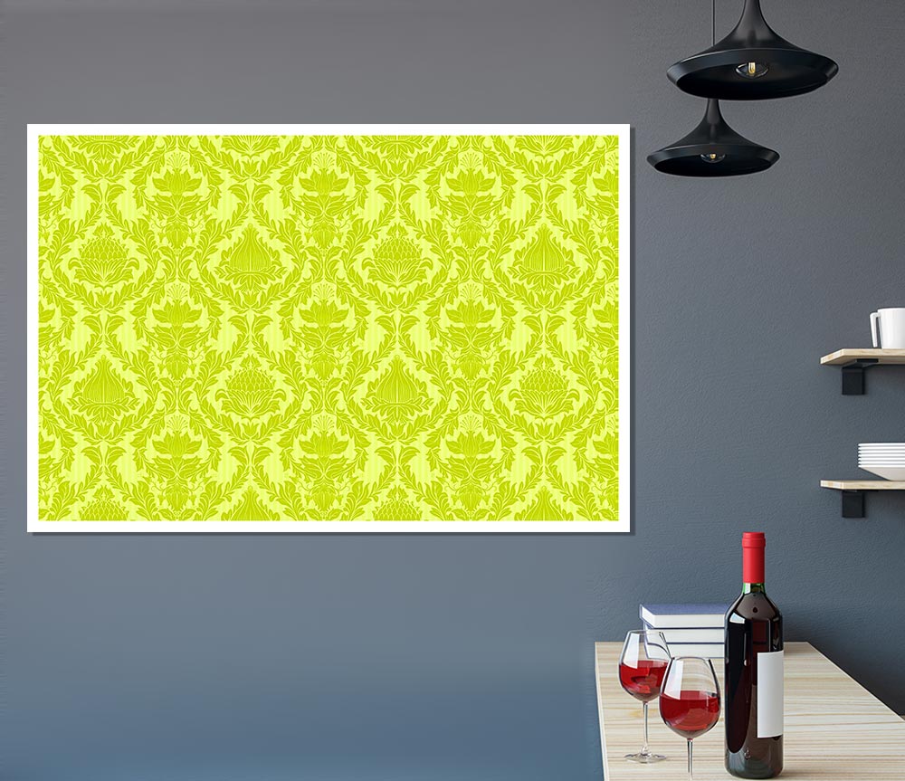 Flock Green Print Poster Wall Art