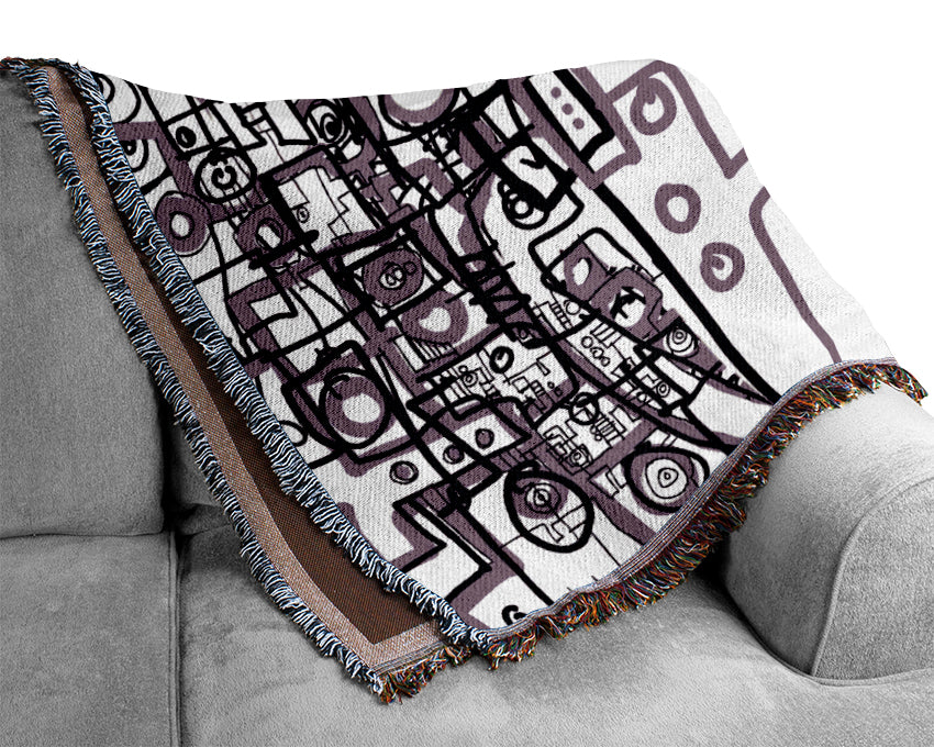 Perplexity Lilac Woven Blanket