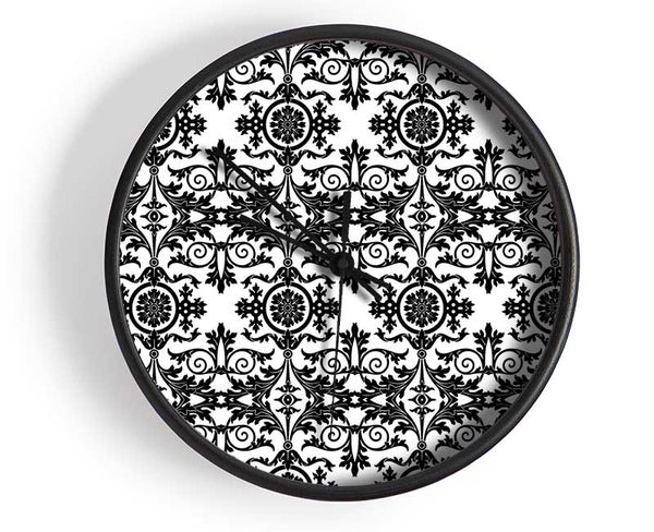 Confusion Black On White Clock - Wallart-Direct UK