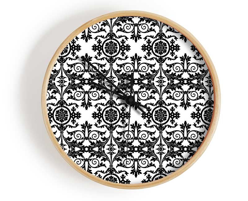 Confusion Black On White Clock - Wallart-Direct UK