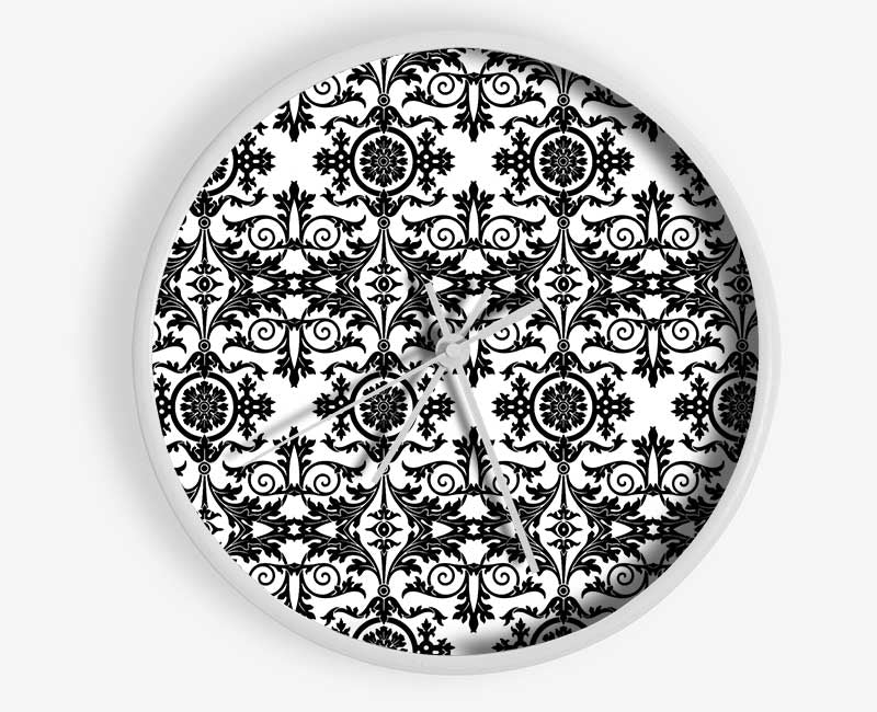 Confusion Black On White Clock - Wallart-Direct UK