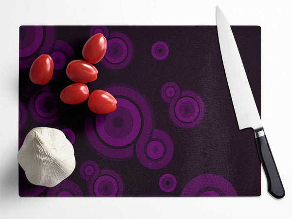 Purple Fizz Glass Chopping Board