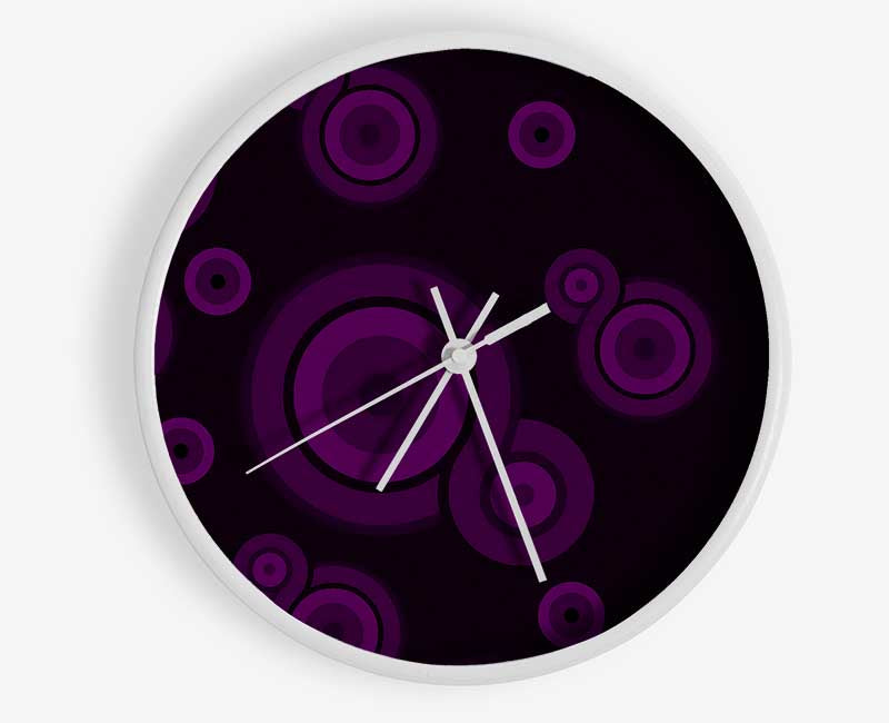 Purple Fizz Clock - Wallart-Direct UK