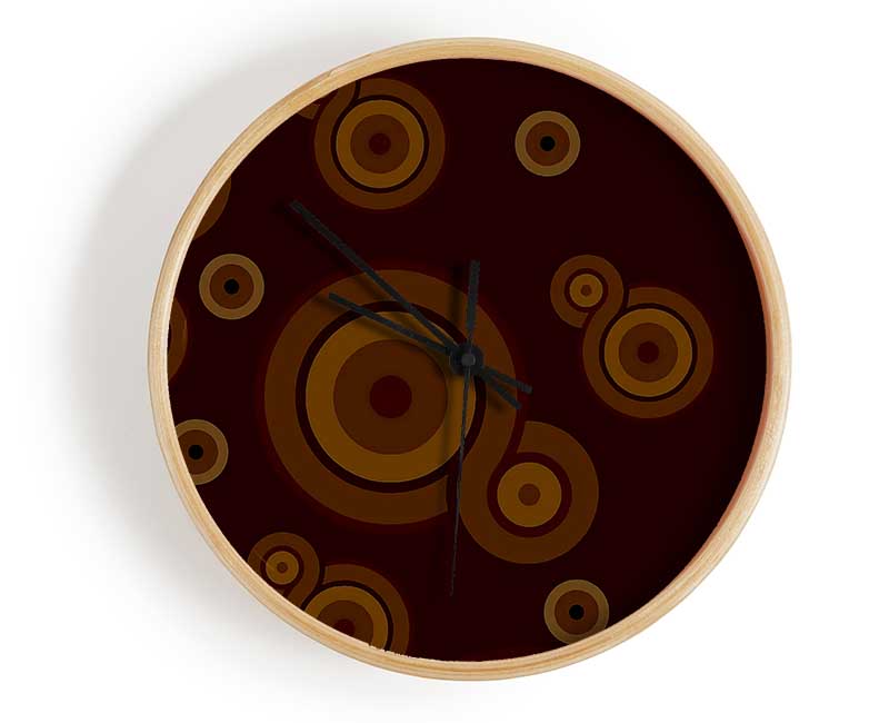 Caramel Fizz Clock - Wallart-Direct UK