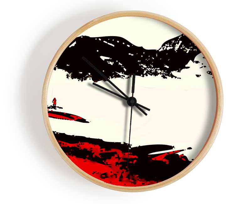 Red River Rising Clock - Wallart-Direct UK