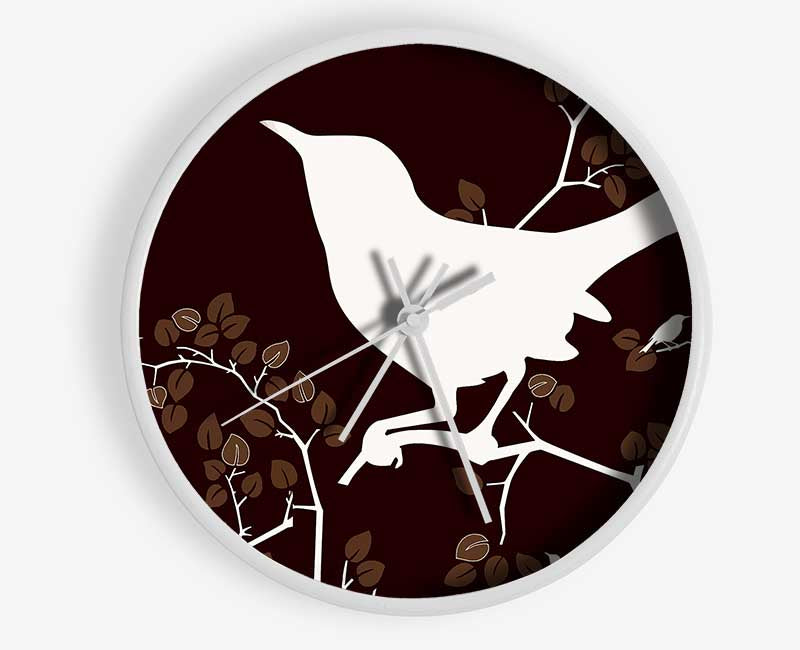 Song Bird Brown Clock - Wallart-Direct UK