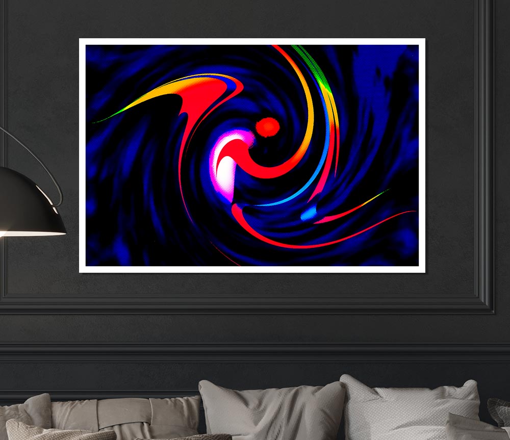 Dancing Colours Print Poster Wall Art