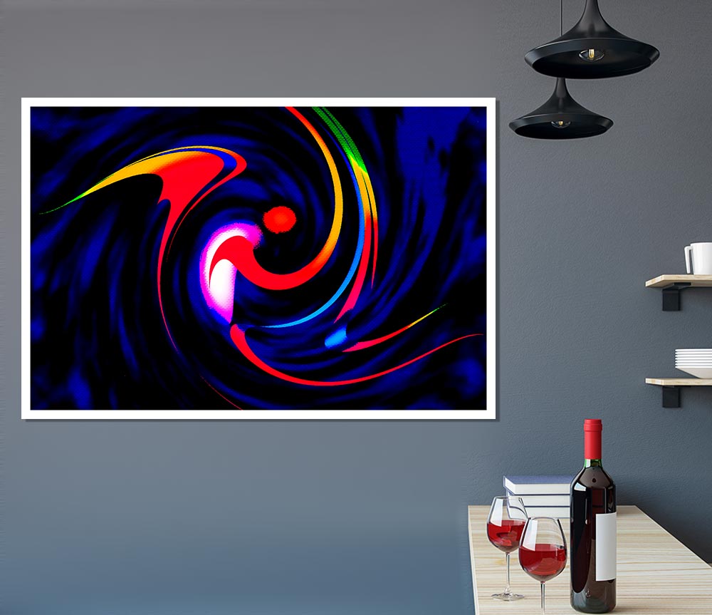 Dancing Colours Print Poster Wall Art