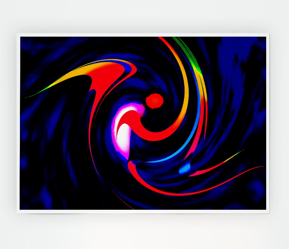 Dancing Colours Print Poster Wall Art