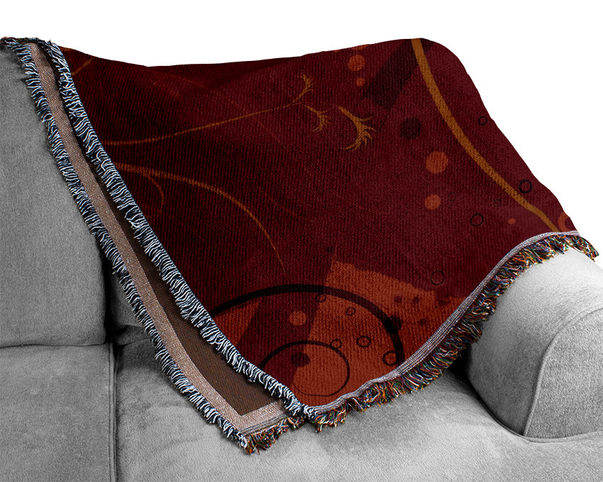 Maroon Galore Woven Blanket