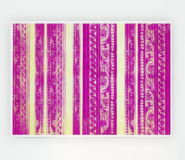 Vertical Landslide Pink Print Poster Wall Art