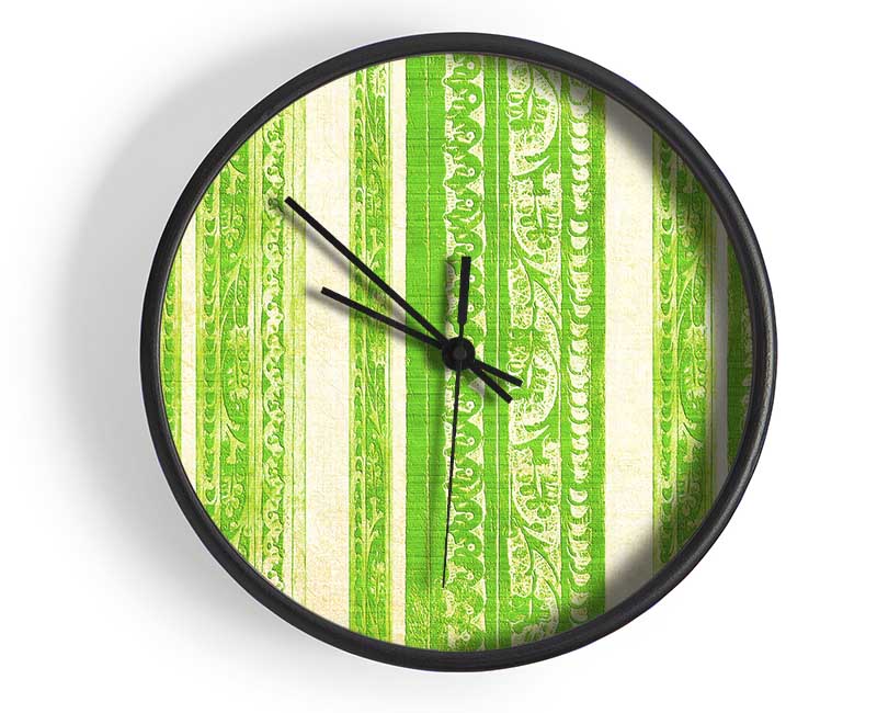 Vertical Landslide Lime Clock - Wallart-Direct UK