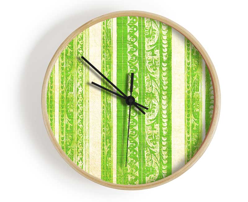 Vertical Landslide Lime Clock - Wallart-Direct UK