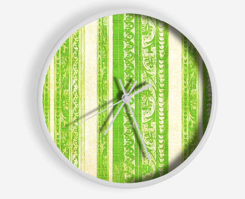 Vertical Landslide Lime Clock - Wallart-Direct UK