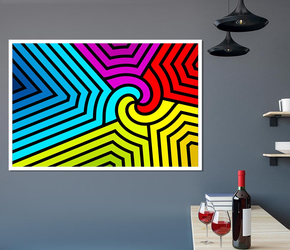 The Colourful Jigsaw Print Poster Wall Art