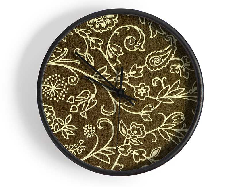 Paisley Greens Clock - Wallart-Direct UK