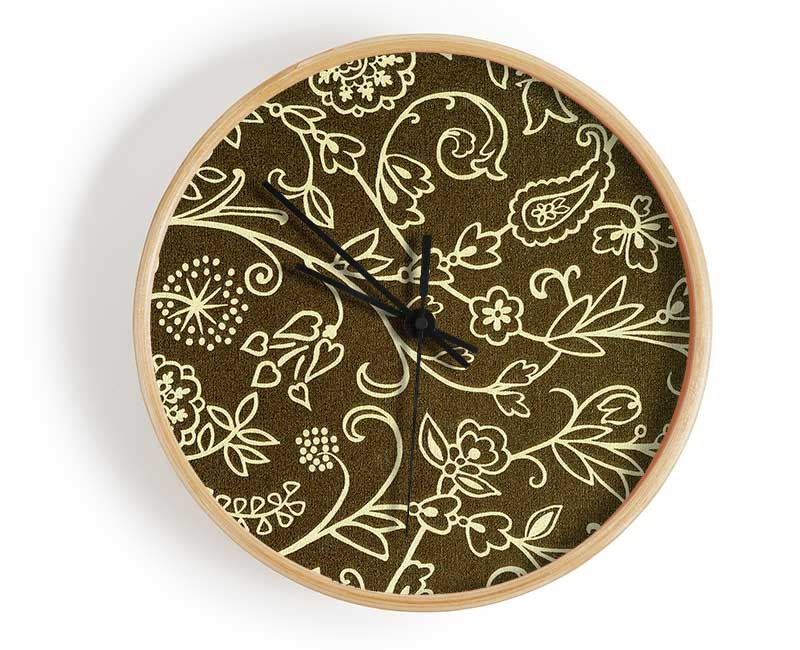 Paisley Greens Clock - Wallart-Direct UK