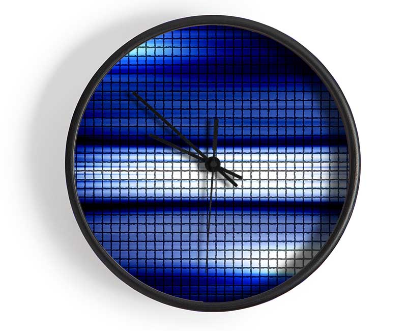 Blue Lightning Clock - Wallart-Direct UK