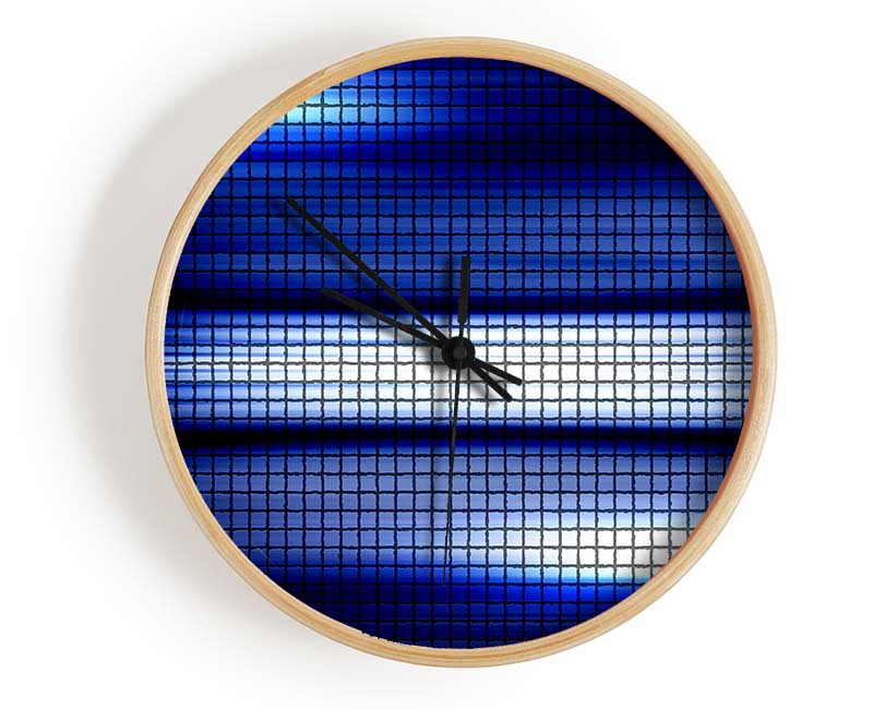 Blue Lightning Clock - Wallart-Direct UK