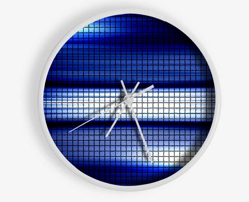 Blue Lightning Clock - Wallart-Direct UK