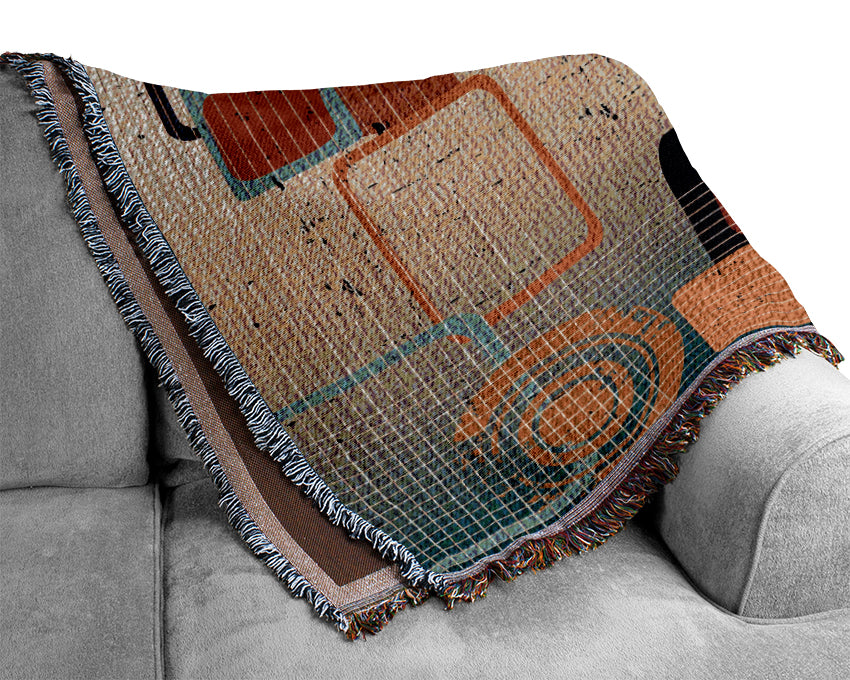 Retro Squares Woven Blanket