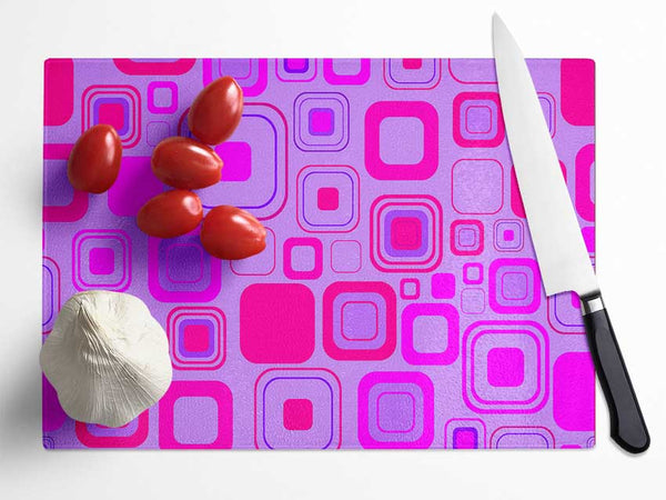 Lavender Pinks Glass Chopping Board