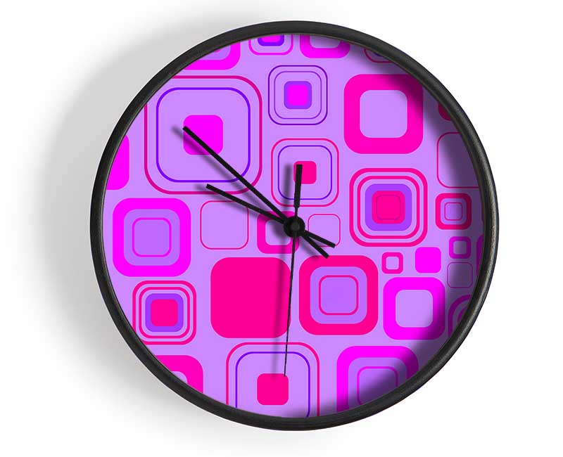 Lavender Pinks Clock - Wallart-Direct UK