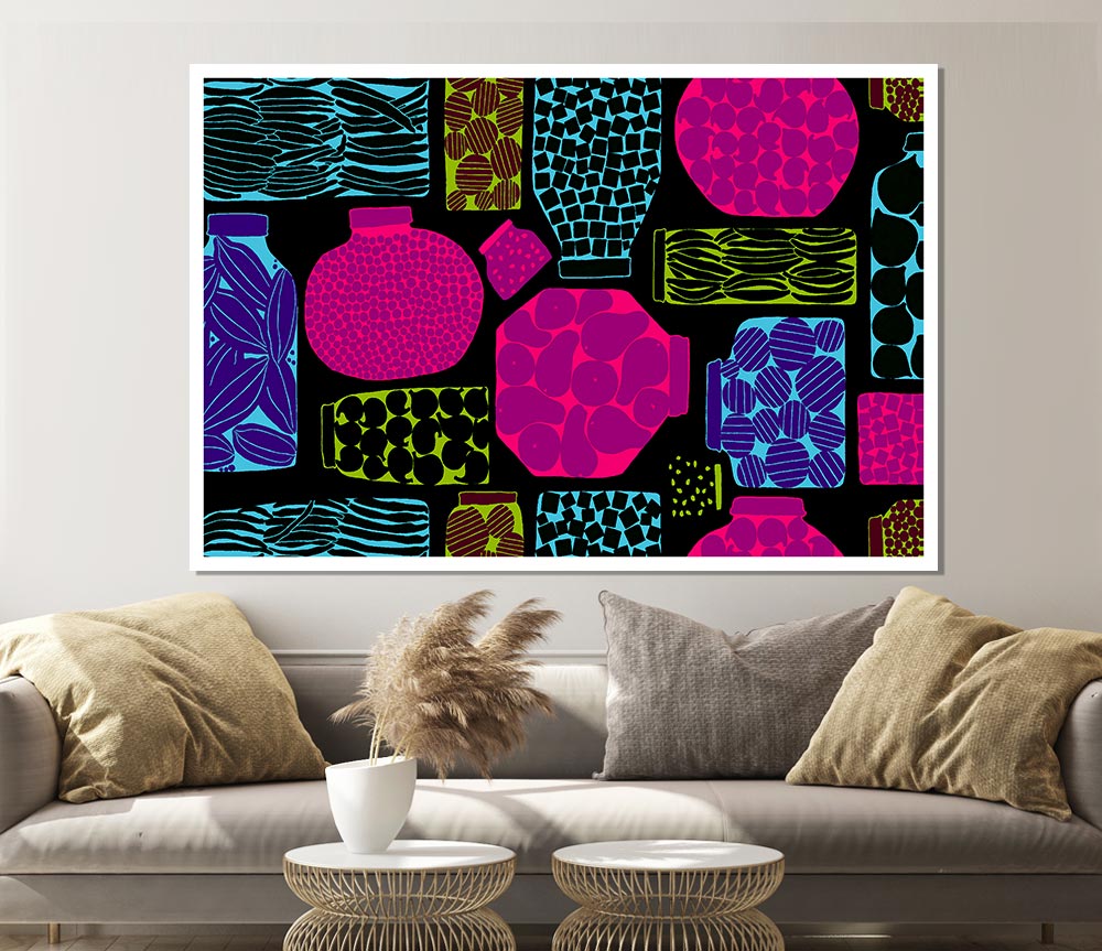 Expressionism Muliti Coloured Print Poster Wall Art