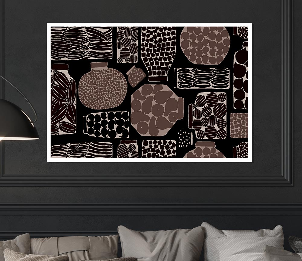 Expressionism Chocolate Print Poster Wall Art