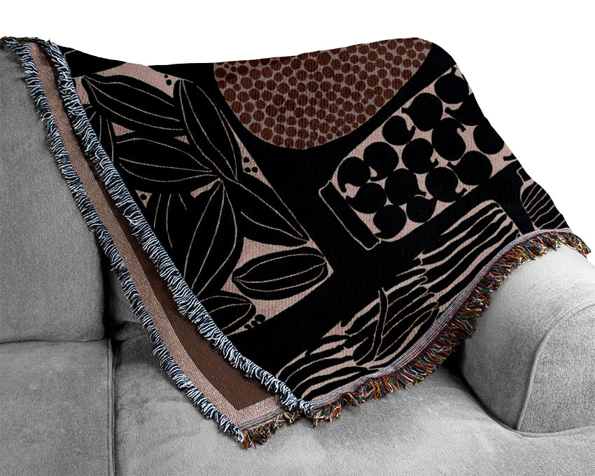 Expressionism Chocolate Woven Blanket